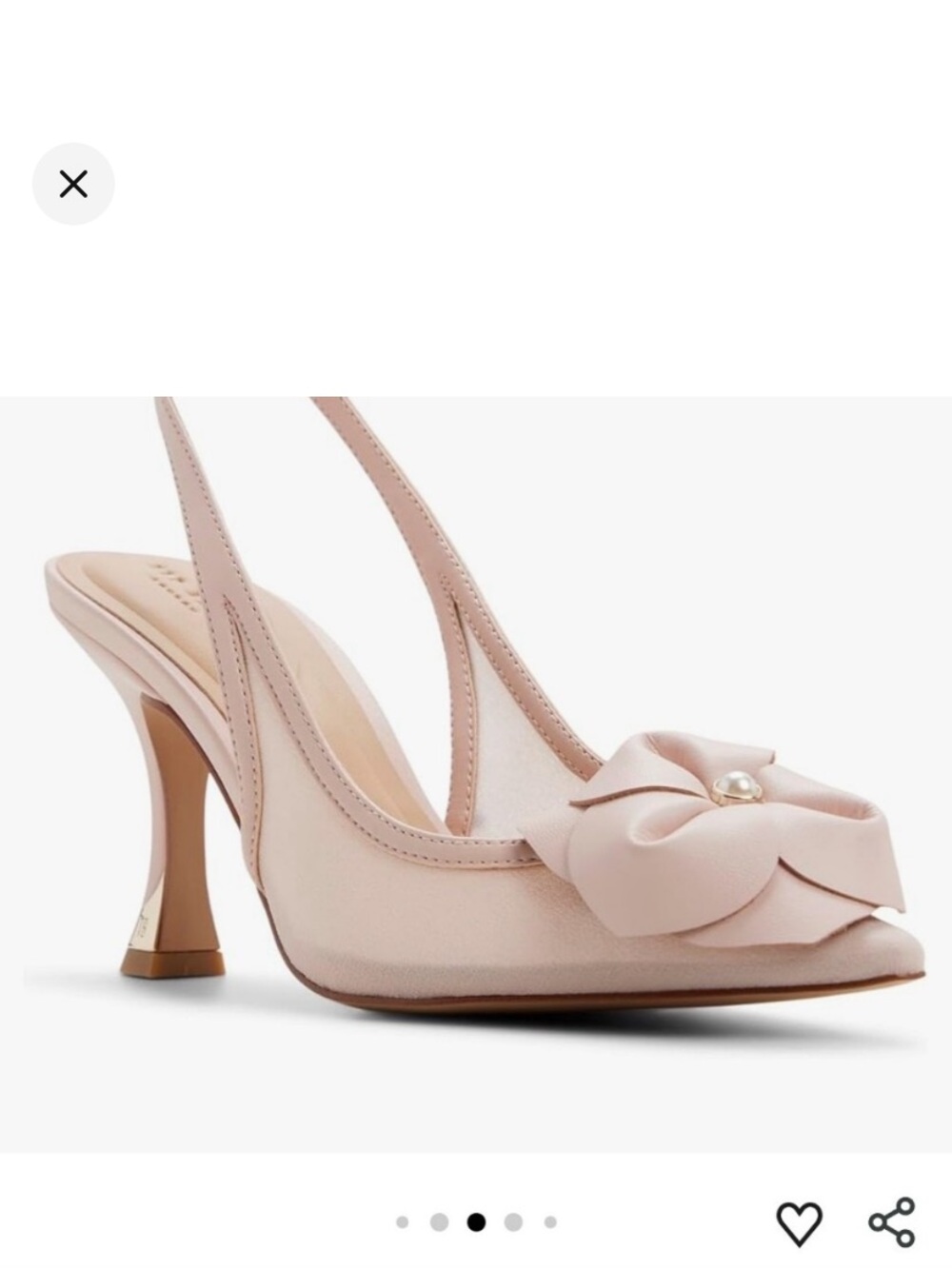 Ted Baker London Blush Pink Flower Slingback Heels
